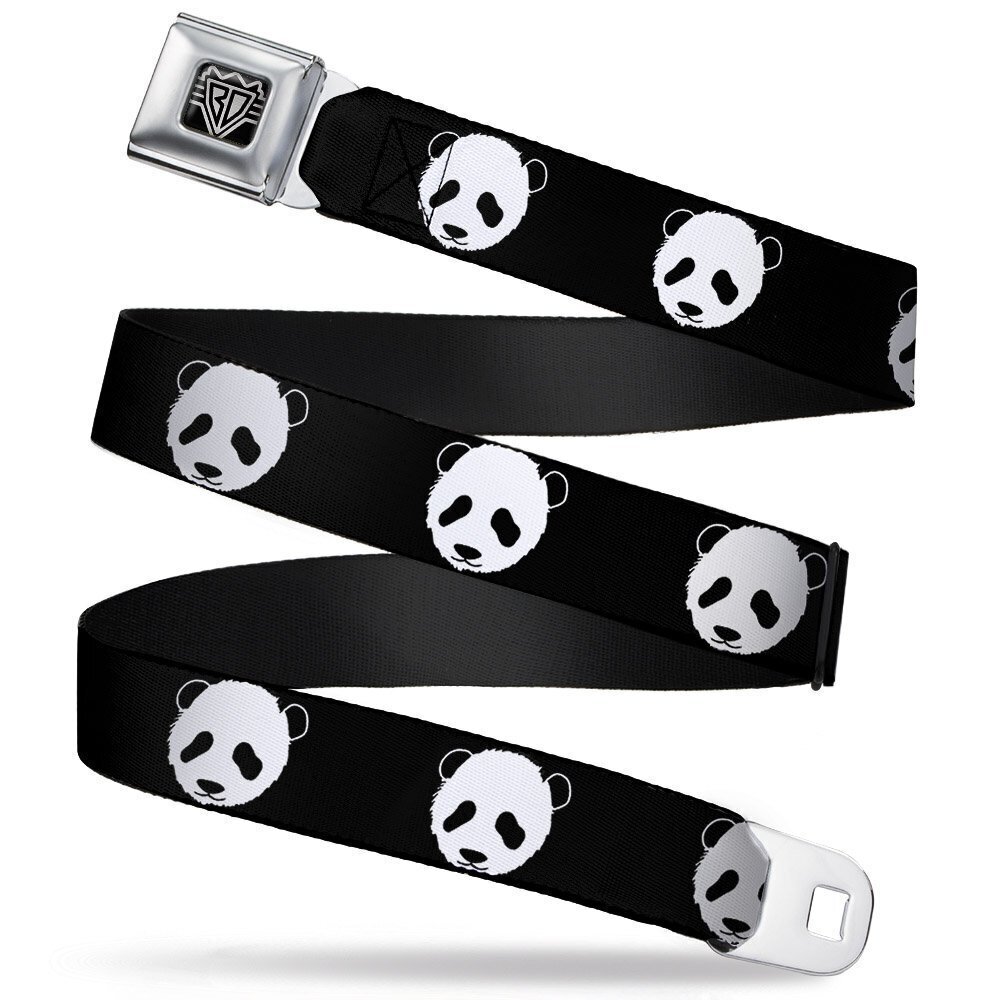 3747 Seatbelt Belt - Panda Bear Repeat - 1.5" Wide - 32-52 Inches in Length